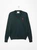 AMI Adc V Neck Sweater - Evergreen - Thumbnail 1