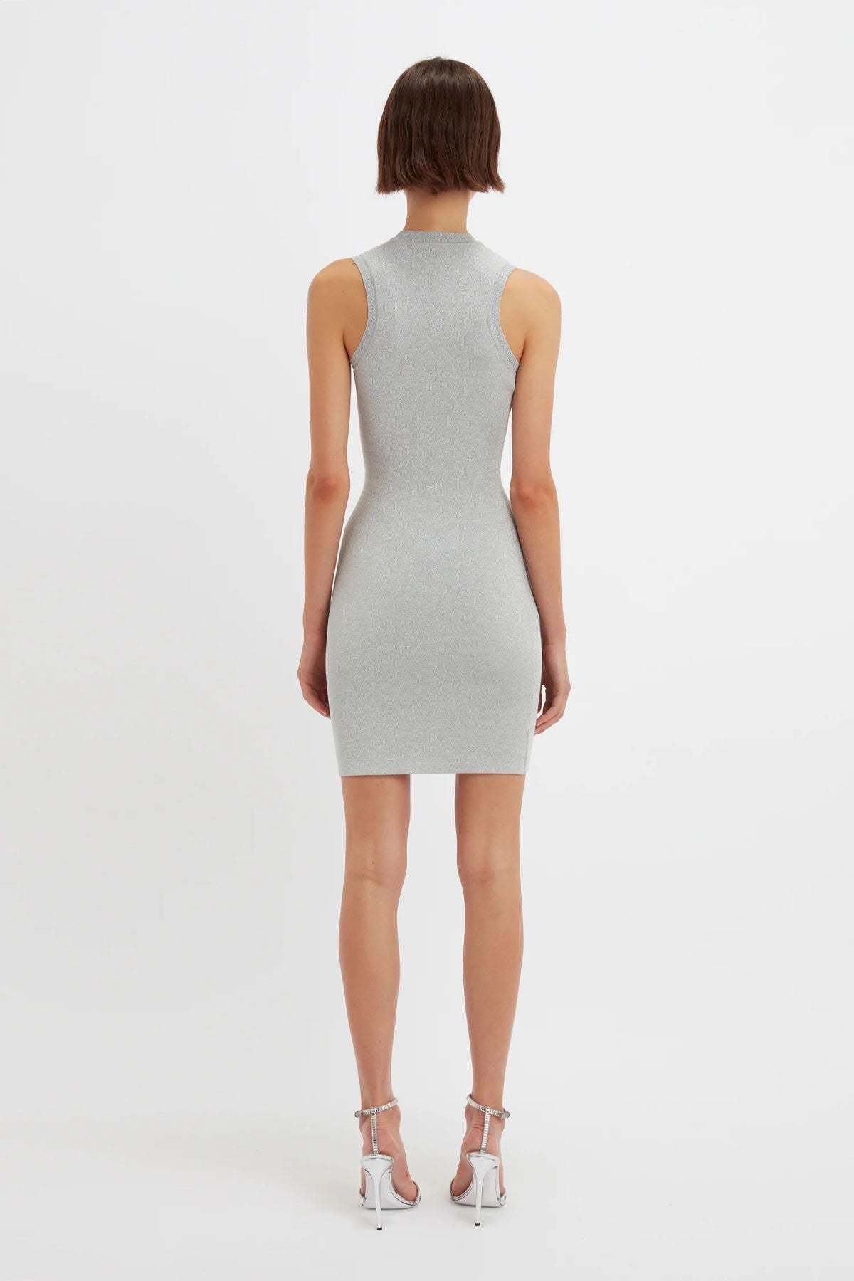 grey bodycon dress forever 21 Plus Size Metallic Mini Dress in Silver-swatch main image 1