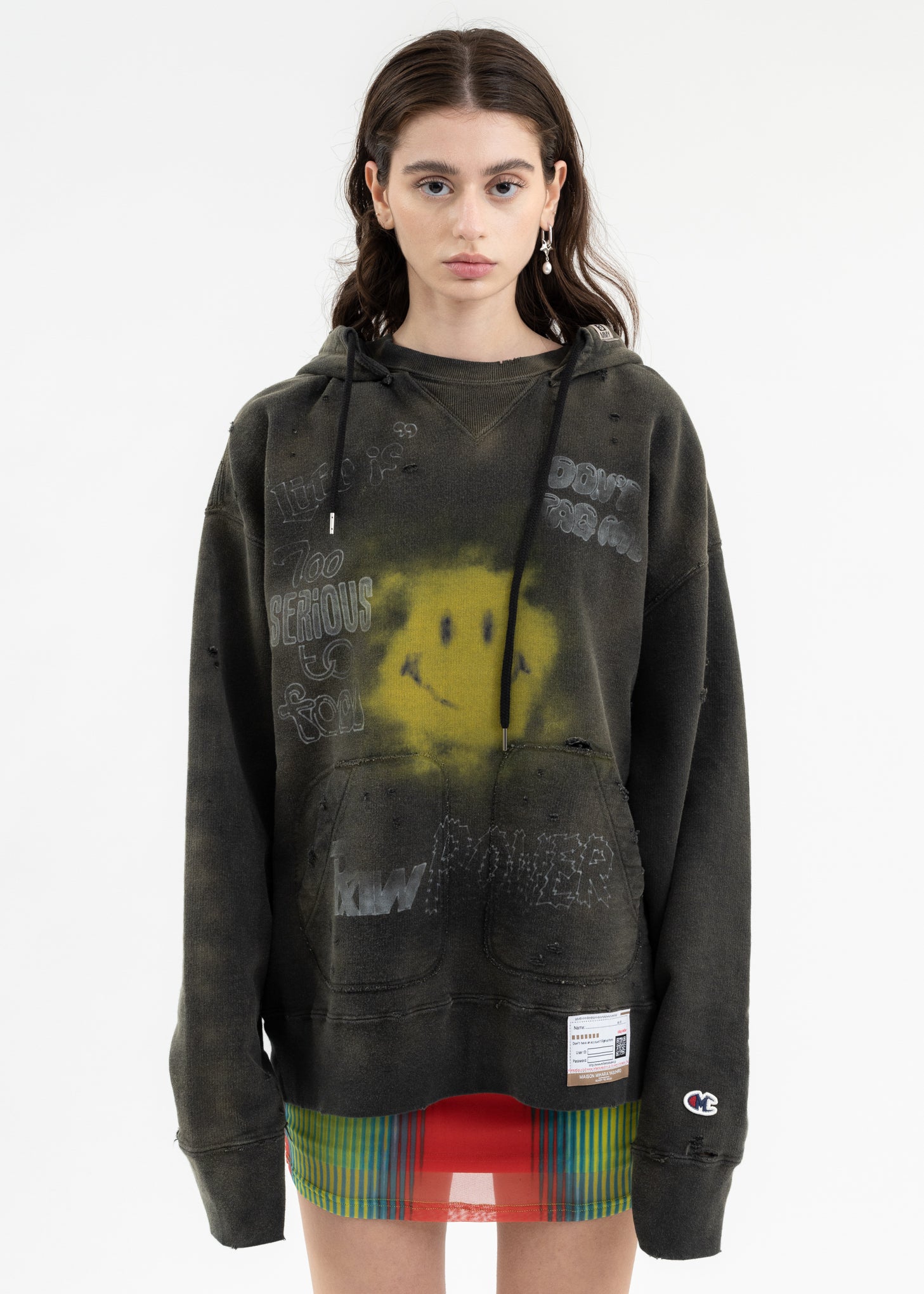 【MIHARAYASUHIRO】Distressed Hoodie Maison MIHARA YASUHIRO distressed-effect Hoodie | Brown