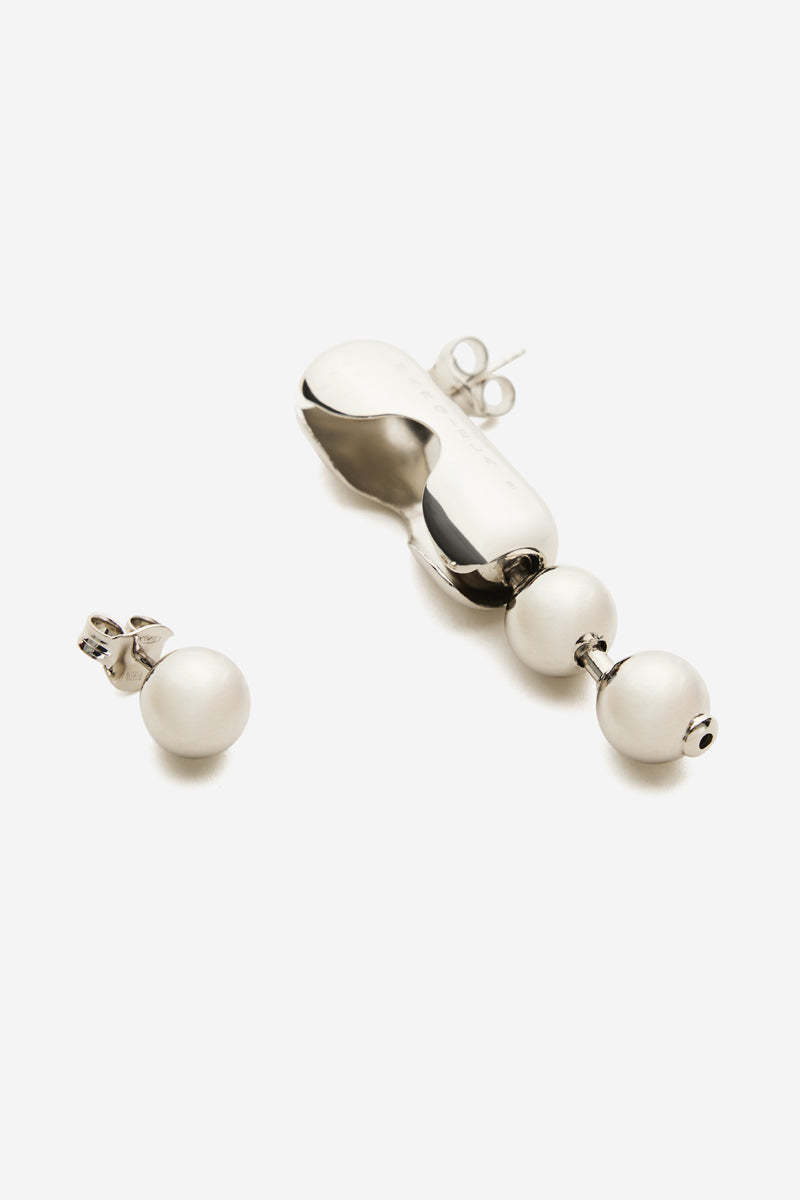 【関税＆送料込み】Maison Margiela Chain Earrings Accessori Maison Margiela curb-chain Drop Earrings | Silver | FARFETCH JO