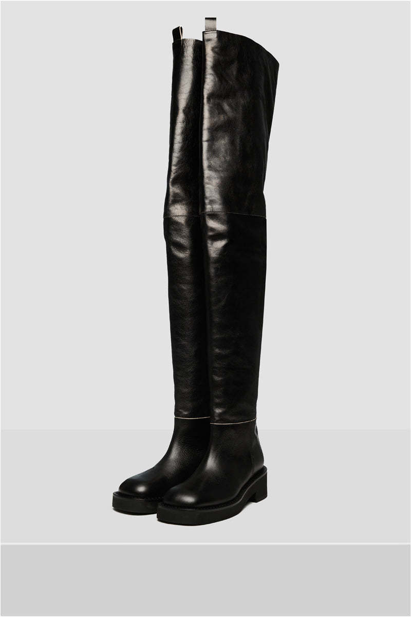 MM6 MAISON MARGIELA Knee length block heel boots - Black