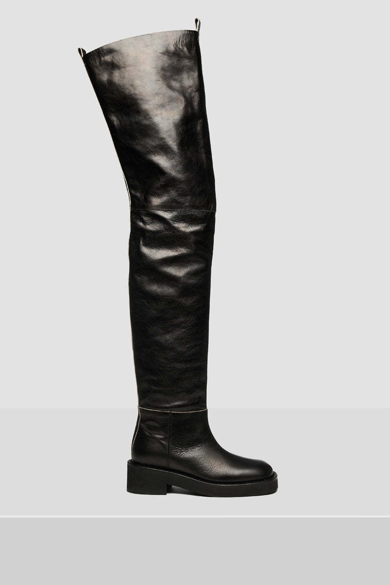 MM6 MAISON MARGIELA Knee length block heel boots - Black