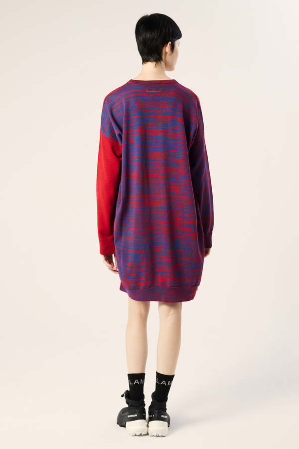 MM6 MAISON MARGIELA Knitted jumper dress - Red/Blue | Garmentory MM6 MAISON MARGIELA Knitted jumper dress - Red/Blue | Garmentory