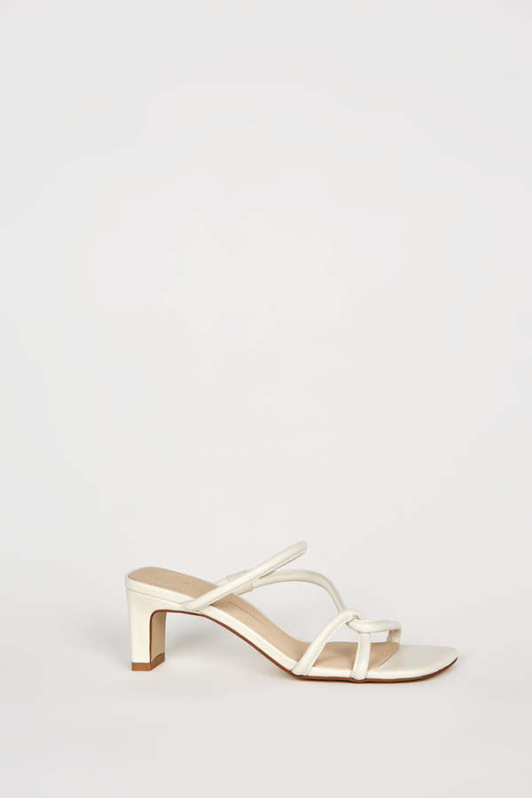 "INTENTIONALLY __________." Willow Heeled Sandal - Cream