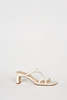 "INTENTIONALLY __________." Willow Heeled Sandal - Cream - Thumbnail 5