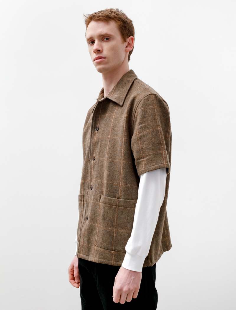 Our Legacy Elder Shirt Short Sleeve Check Country Wool