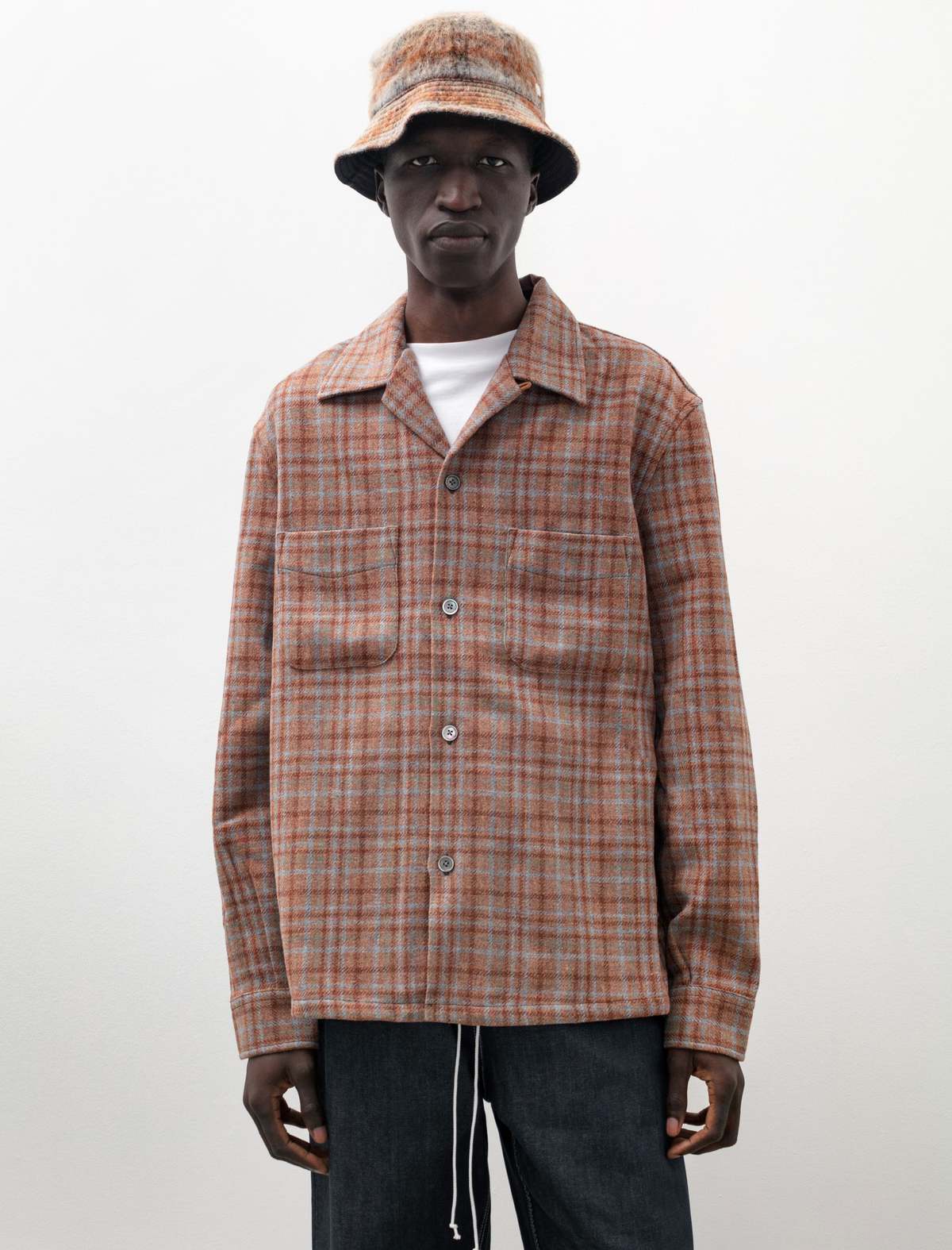 Our Legacy Heusen Shirt Rust Check Country Wool | Garmentory