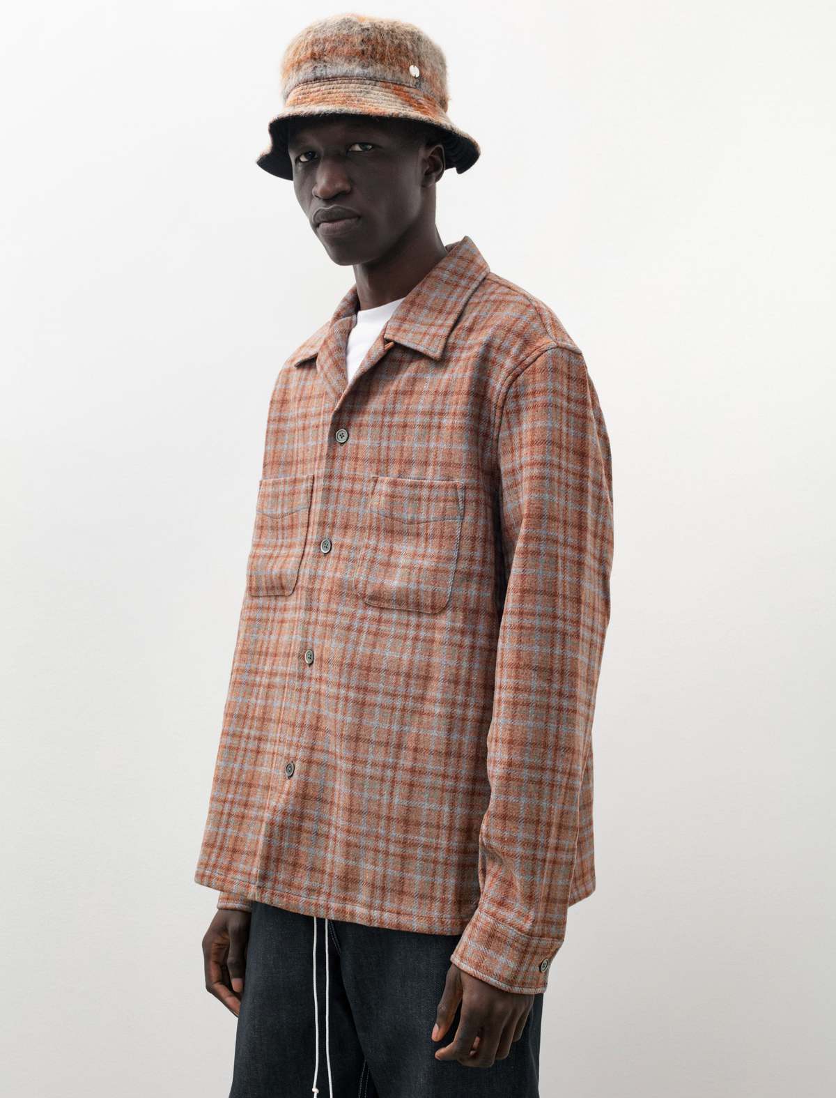 Our Legacy Heusen Shirt Rust Check Country Wool | Garmentory