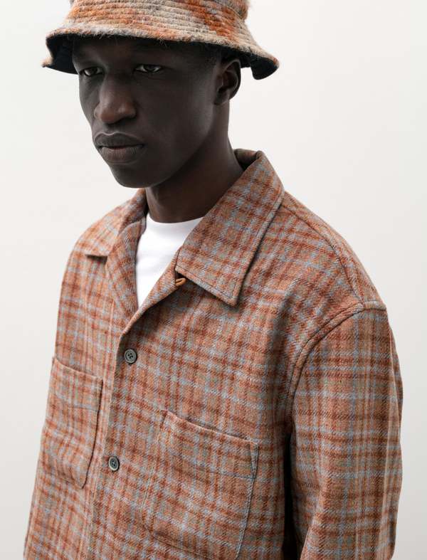 Our Legacy Heusen Shirt Rust Check Country Wool | Garmentory