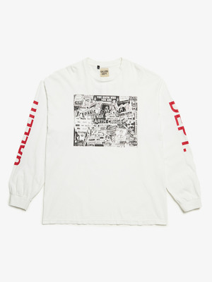 GALLERY DEPT. / EARTH CRISIS カットソー Tシャツ Gallery Dept. Earth Crisis Printed Reversible Longsleeve - White