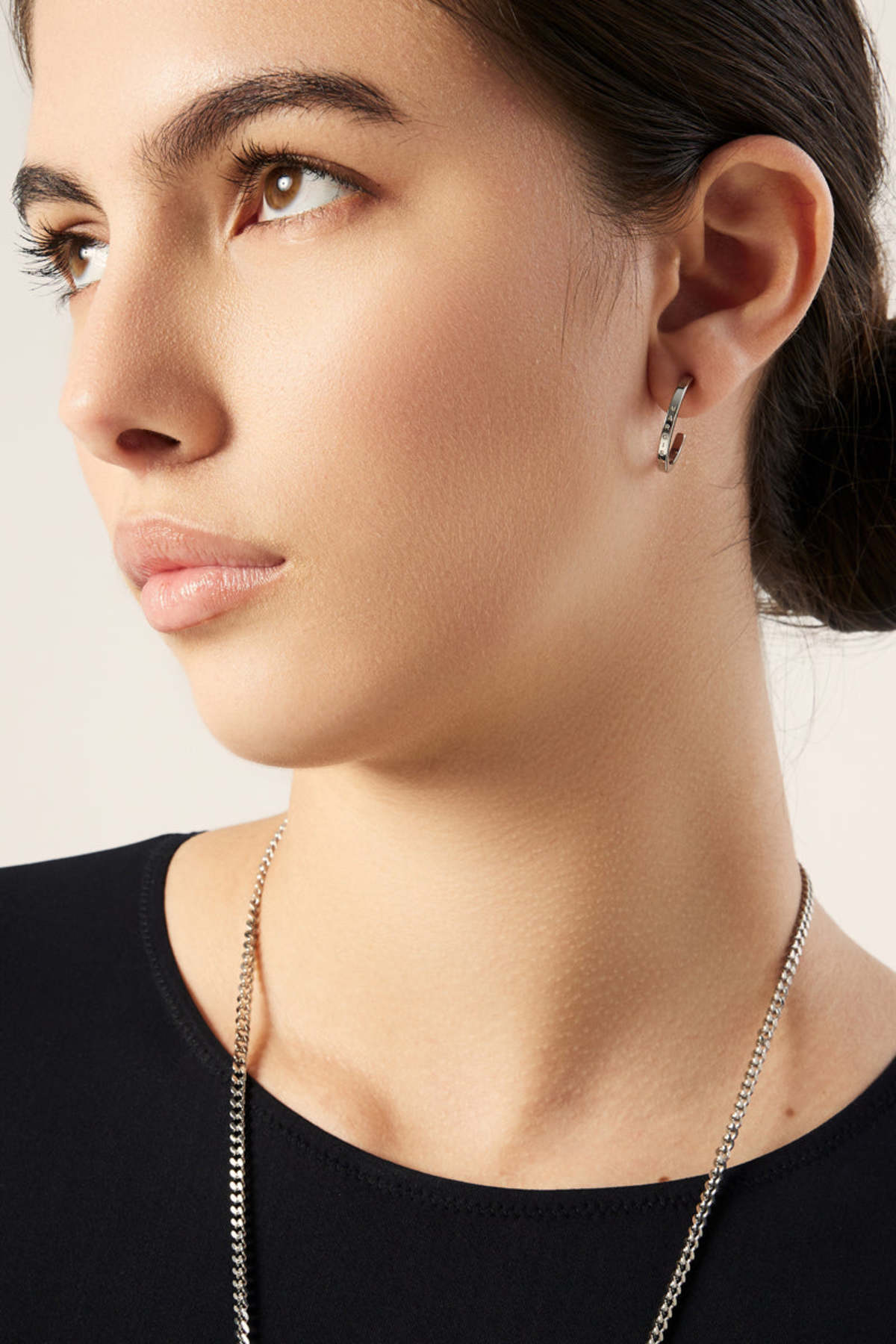 ピアス Mm6 By Maison Margiela Embellished Hoop Earrings MM6 MAISON MARGIELA Logo engraved hoop earrings - BRASS