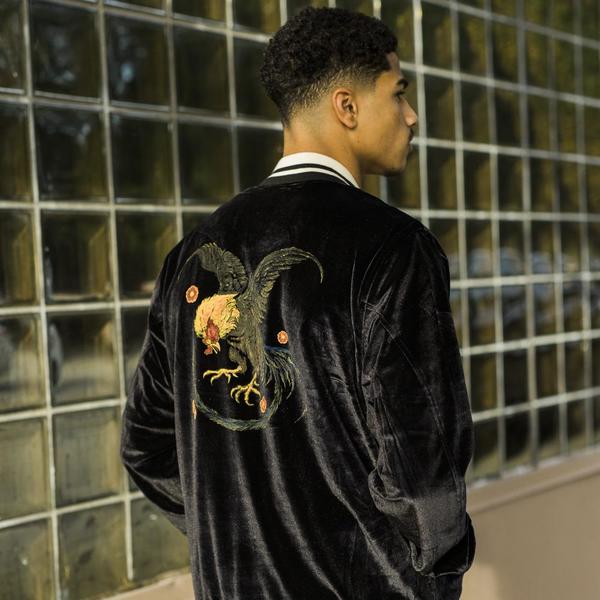 HUF WILD COCK BOMBER JACKET / BLACK | Garmentory