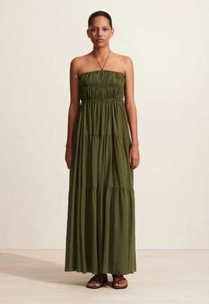 Matteau Shirred Halter Dress - Cypress | Garmentory
