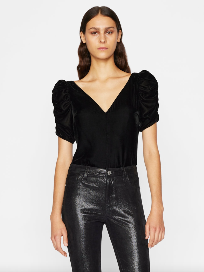 ruched sleeve blouse