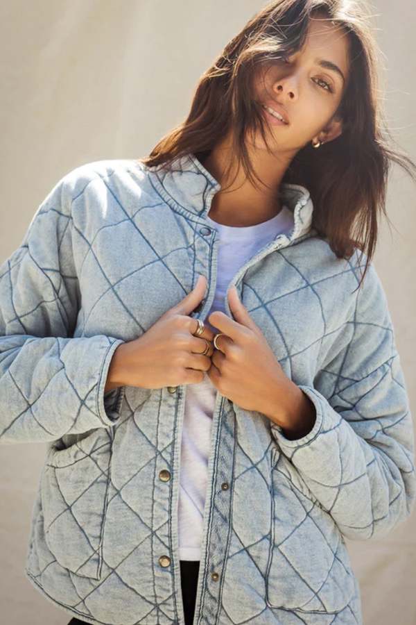 Z Supply • Delphine Knit Denim Sweatshirt - Indigo