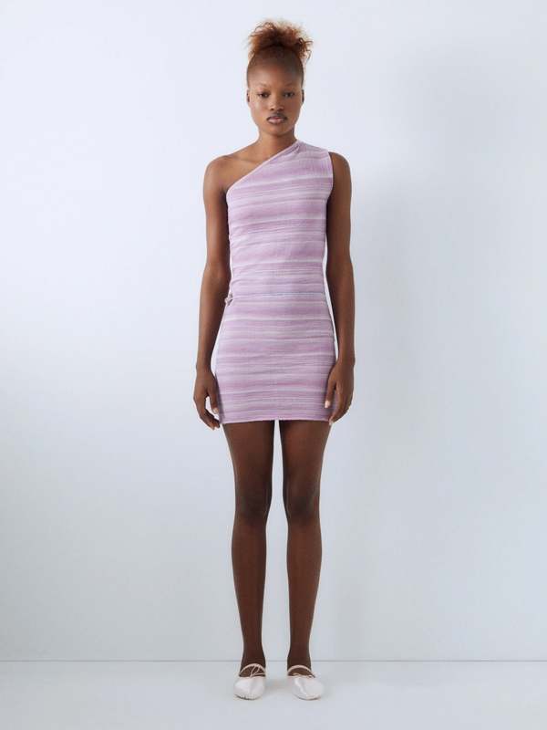 gimaguas one shoulder dress Pink Asymmetrical One-Shoulder Midi Dress for Women Gimaguas