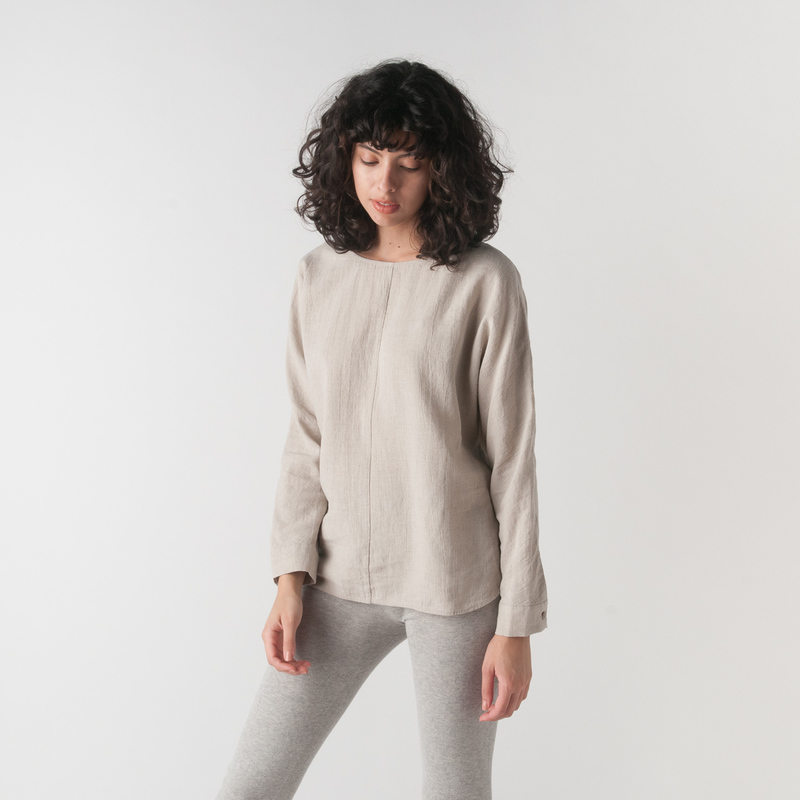 オンラインストアショッピング evam eva water linen shirt ウォーター 