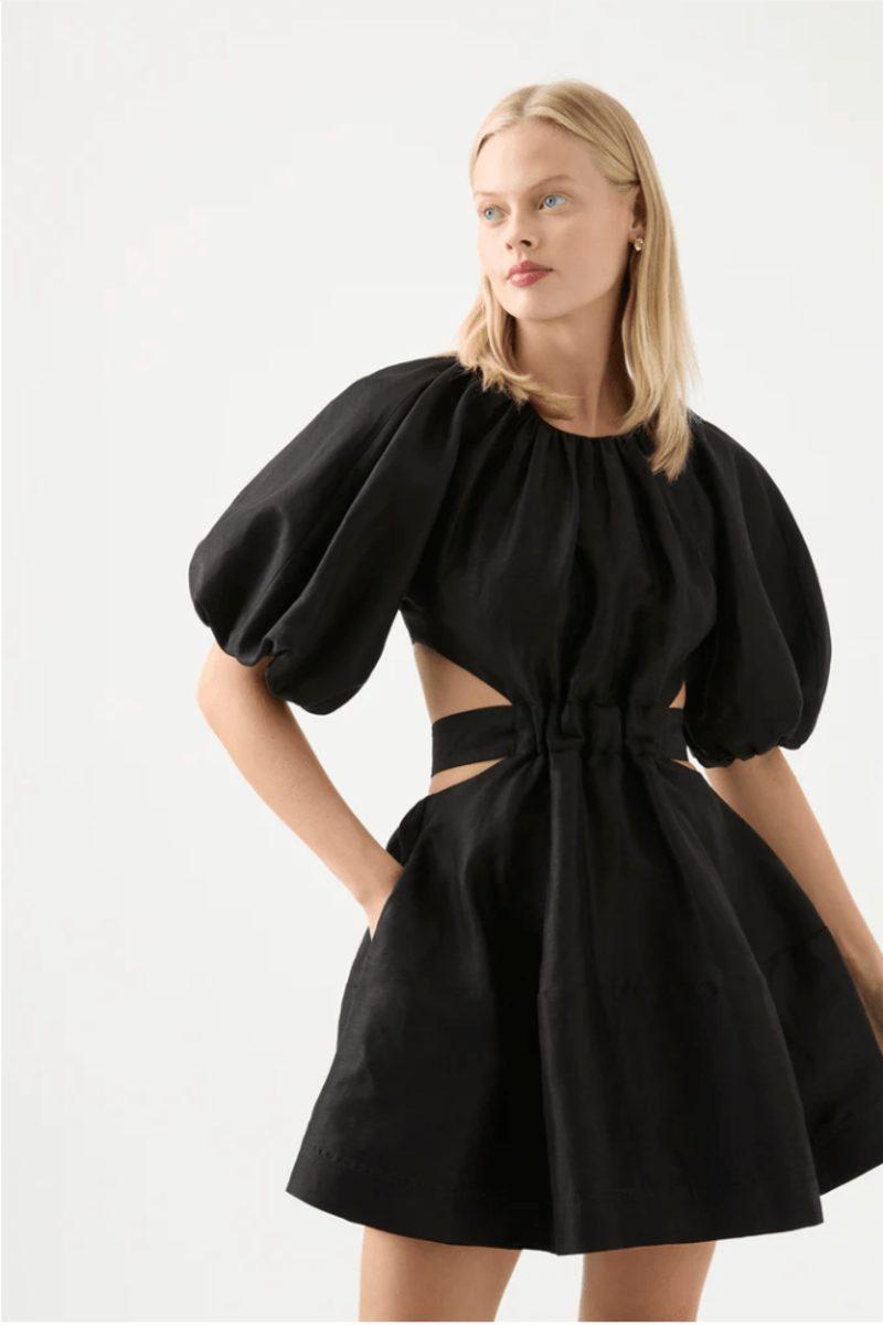 Aje Mimosa Cut Out Mini Dress - Black | Garmentory