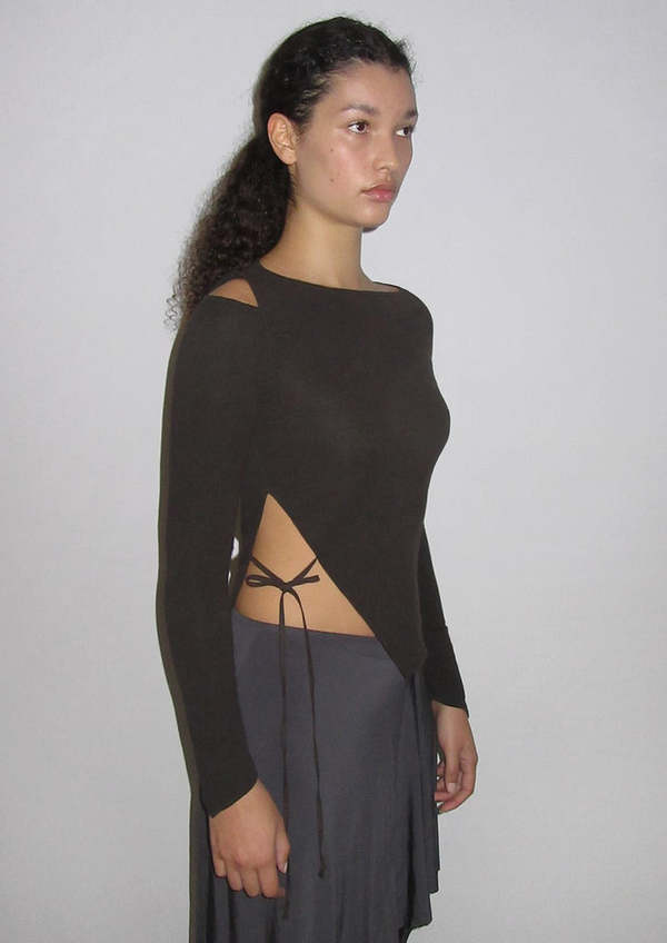 Paloma Wool Wing Top - Dark Brown | Garmentory