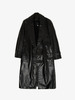 Costume National Elongated Leather Coat - Black - Thumbnail 1