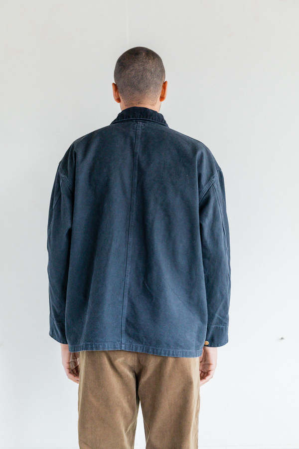 Orslow Loose Fit Oxford Coverall Jacket - Black | Garmentory