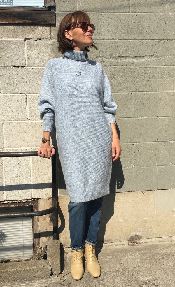 powder blue sweater dress