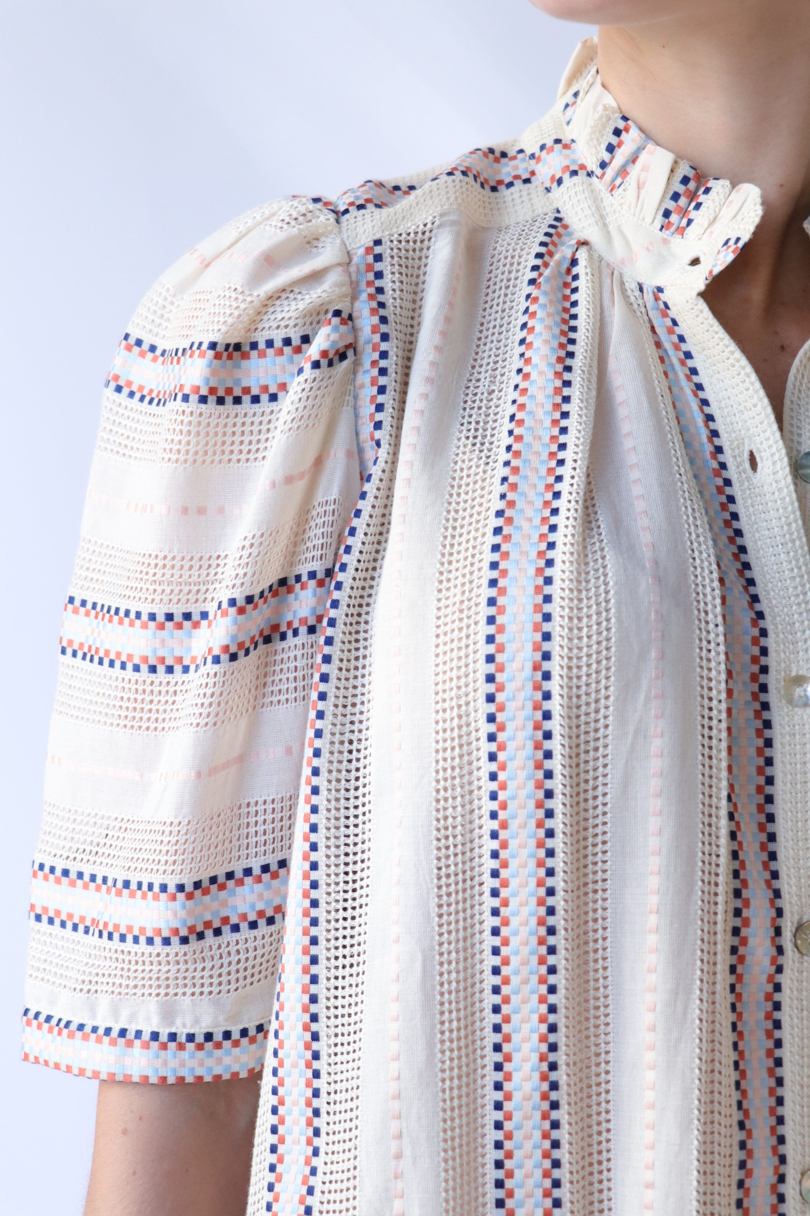 Alix Of Bohemia Winnie Basket Weave Shirt Alabaster Garmentory