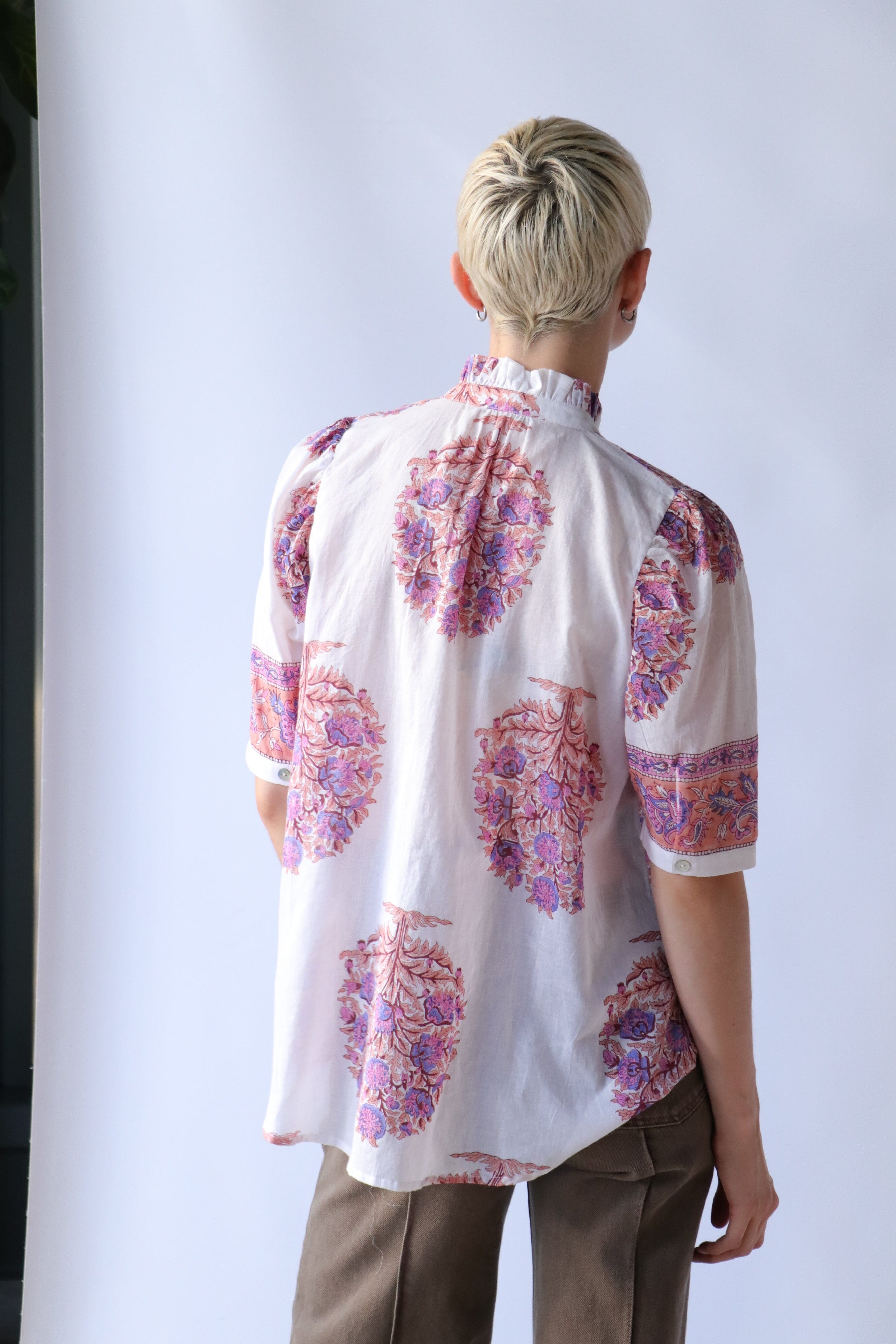 Alix Of Bohemia Winnie Fig Flower Shirt Cerise Garmentory