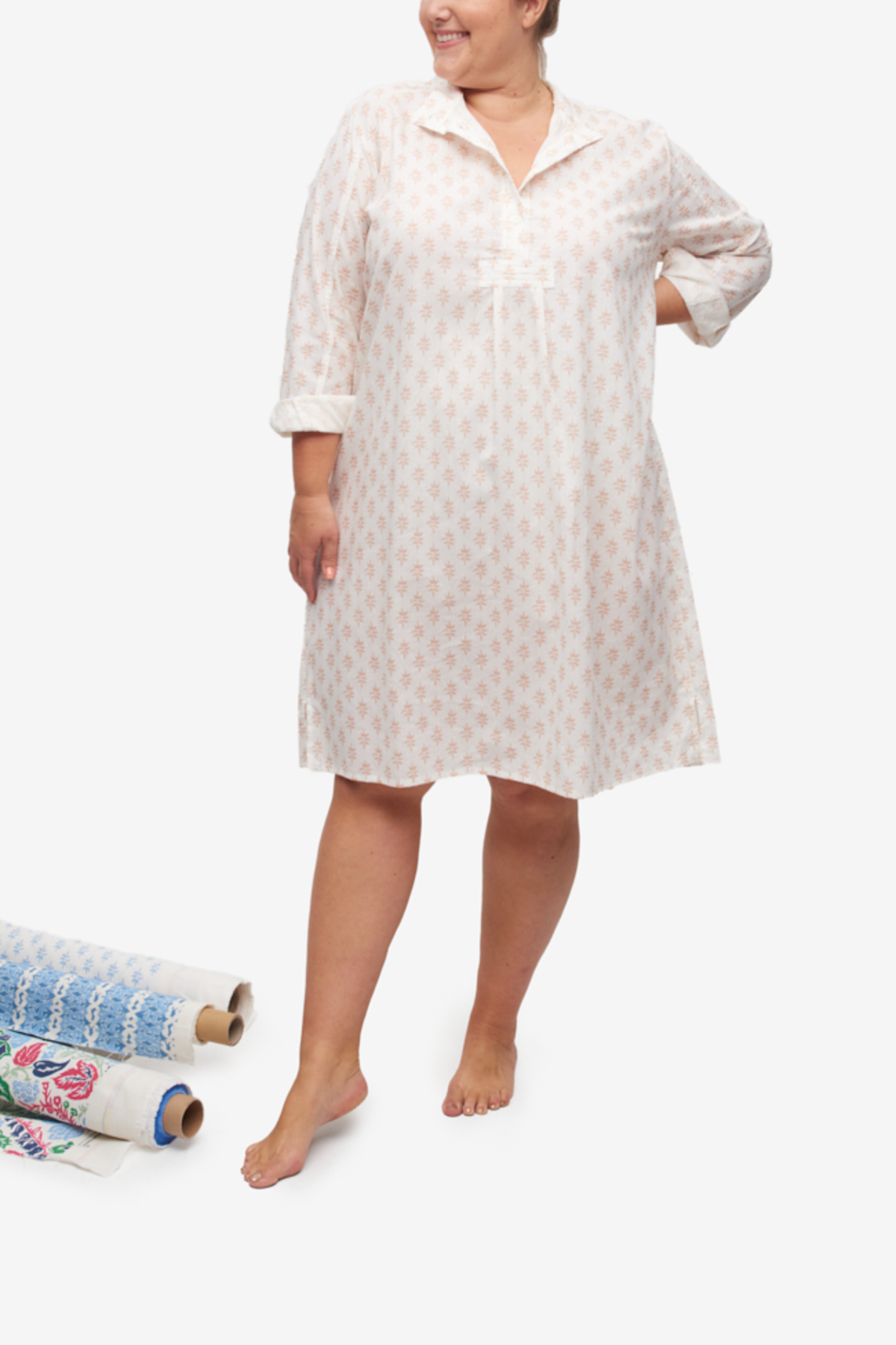 Marika Meyer x The Sleep Shirt Plus Long Sleep Shirt Laurel Leaf