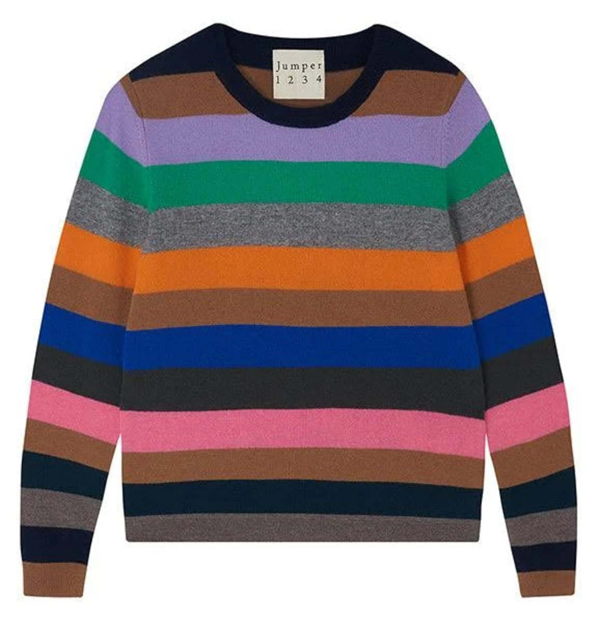 Jumper 1234 Multi Stripe Crew - Multi Navy - Image 2 of 3