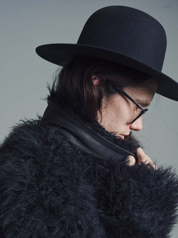帽子 Rubbit Fur Long Brim Hat The Moscow Full Fur Rabbit Ladies Russian Hat in Black