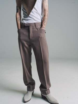 The Letters Wool Ox Mild Western Trousers - Mocha | Garmentory