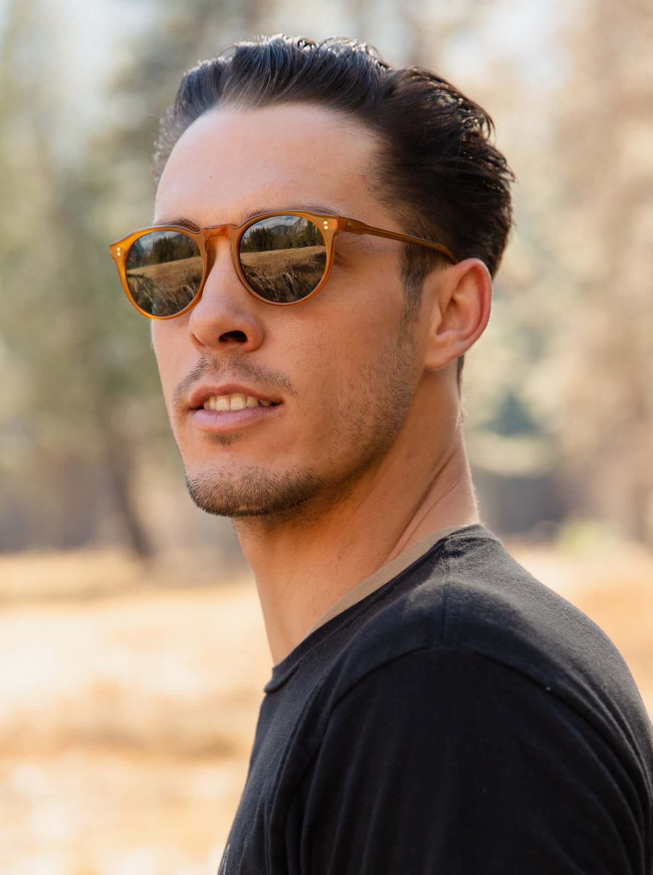 Raen Remmy Narrow Sunglasses Honey