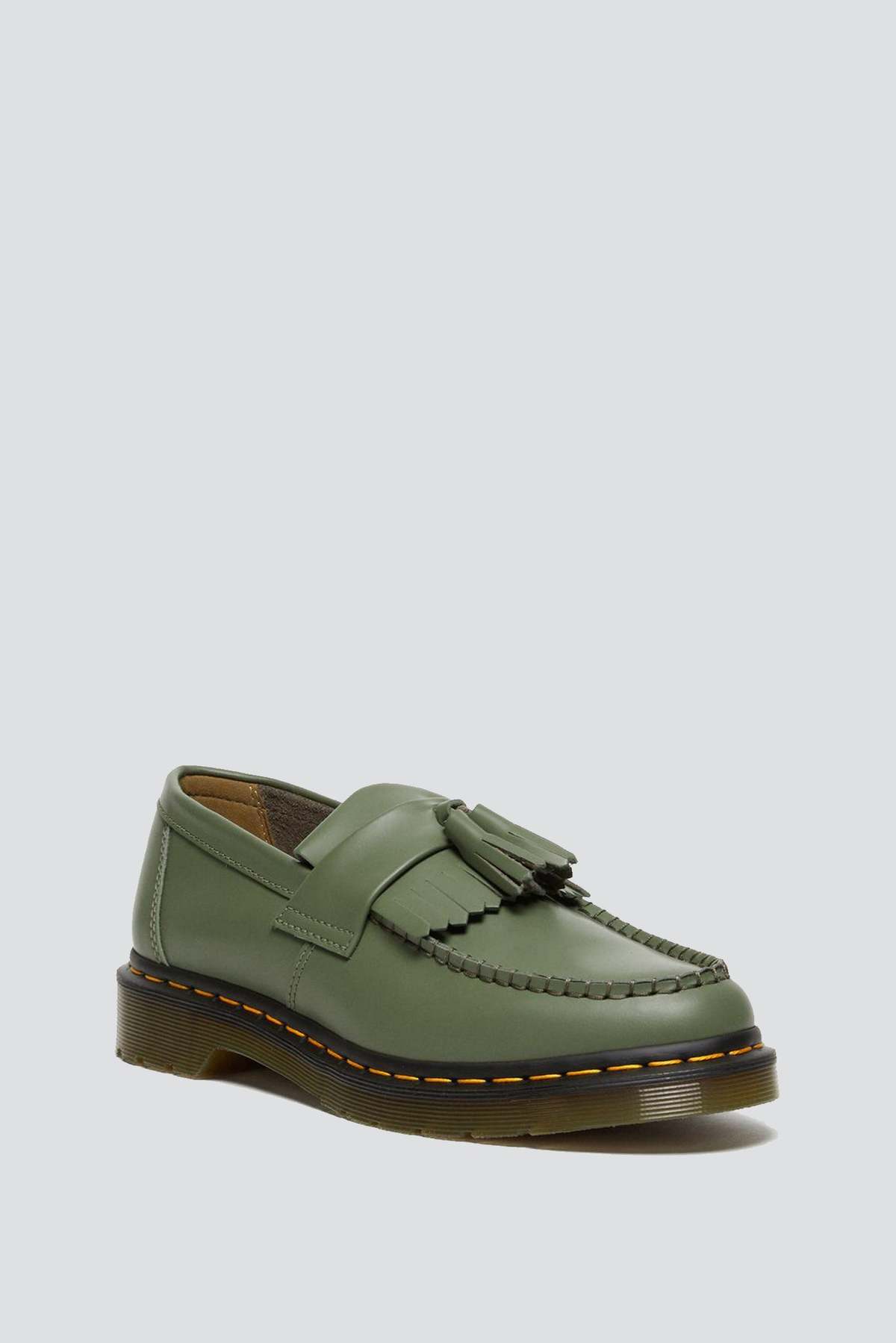 Khaki-Green-Smooth-Leather-