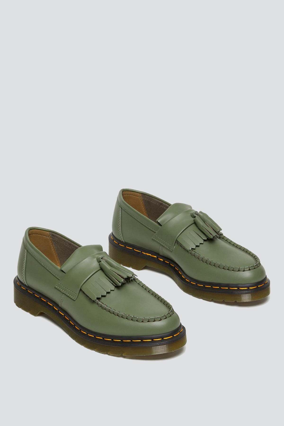 Dr. Martens Smooth Leather Adrian Yellow Stitch Loafer
