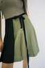 Helena Manzano Wrap Pleated Skirt - Green/Cream - Thumbnail 7