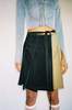 Helena Manzano Wrap Pleated Skirt - Green/Cream - Thumbnail 15