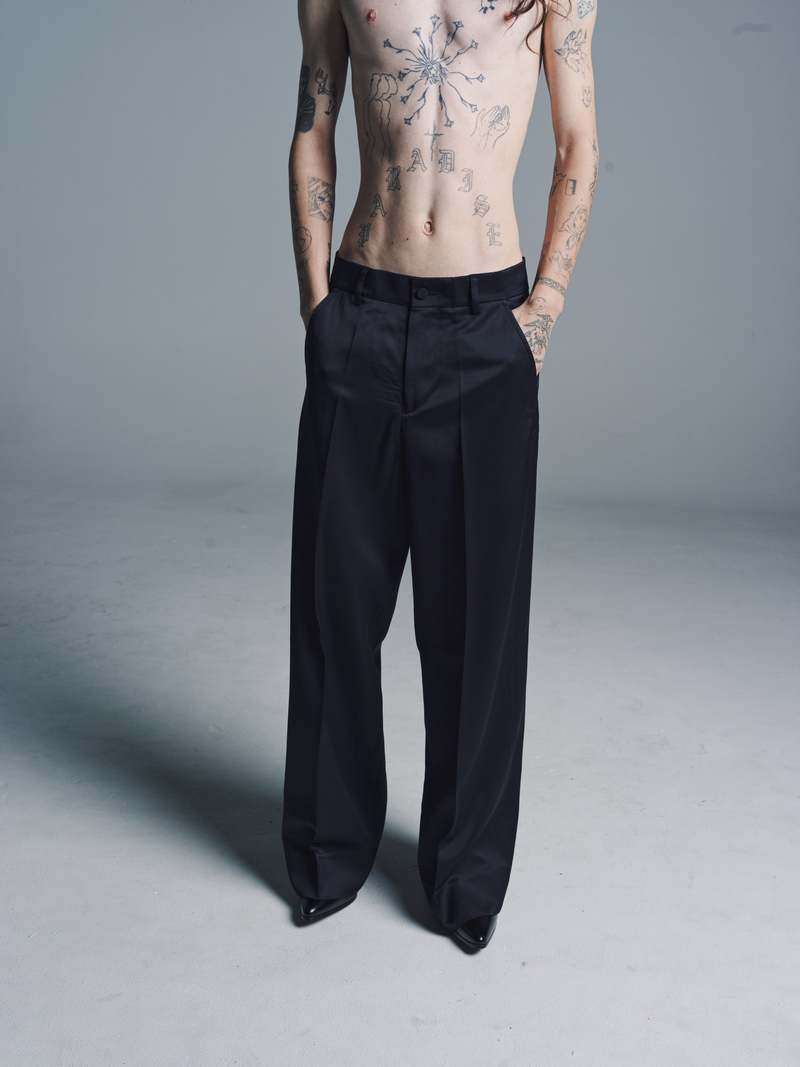 Our Legacy Emotional Sateen Tuxedo Trouser - Black | Garmentory