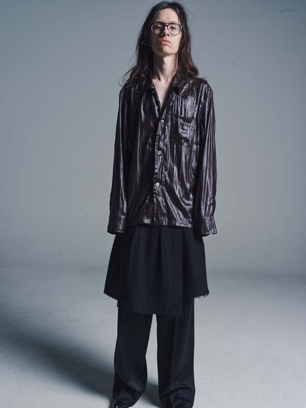 OUR LEGACY PLEATED WRAP SKIRT 34 sサイズ Our Legacy Linen Wool Pleated Wrap Skirt - Black | Garmentory