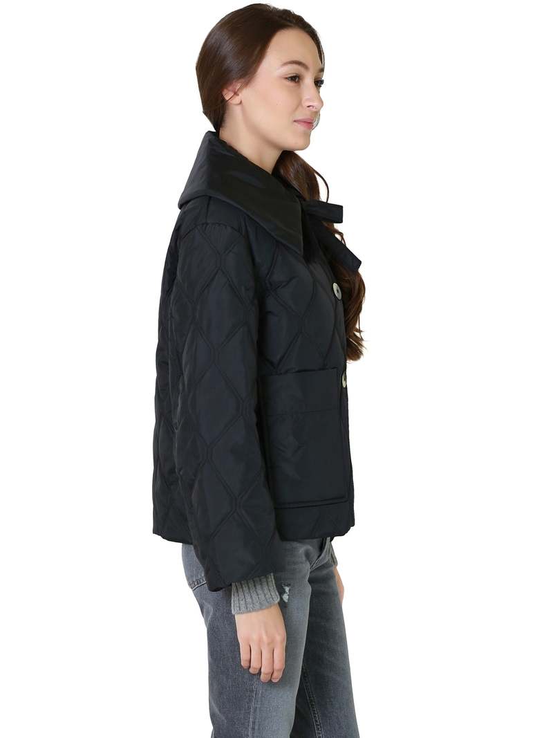 Ganni Ripstop Quilt Jacket - Black | Garmentory