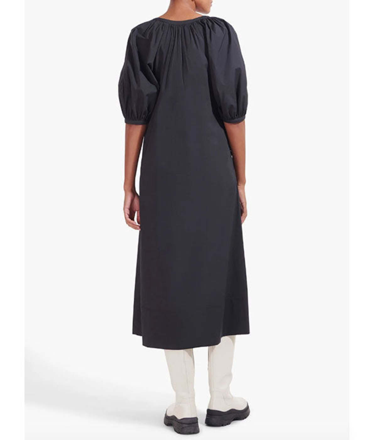 staud vincent dress black - High Neck Short Sleeve Collection:In the Tropics Cut in a shift Size:custom made 0-16 US