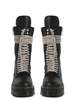 Rick Owens Calf Length Leather Boot - Black - Thumbnail 2