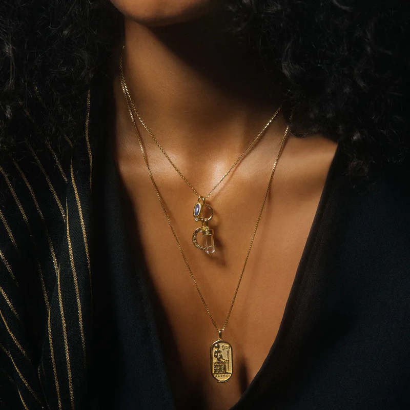 Awe Inspired Bastet Necklace Gold Garmentory