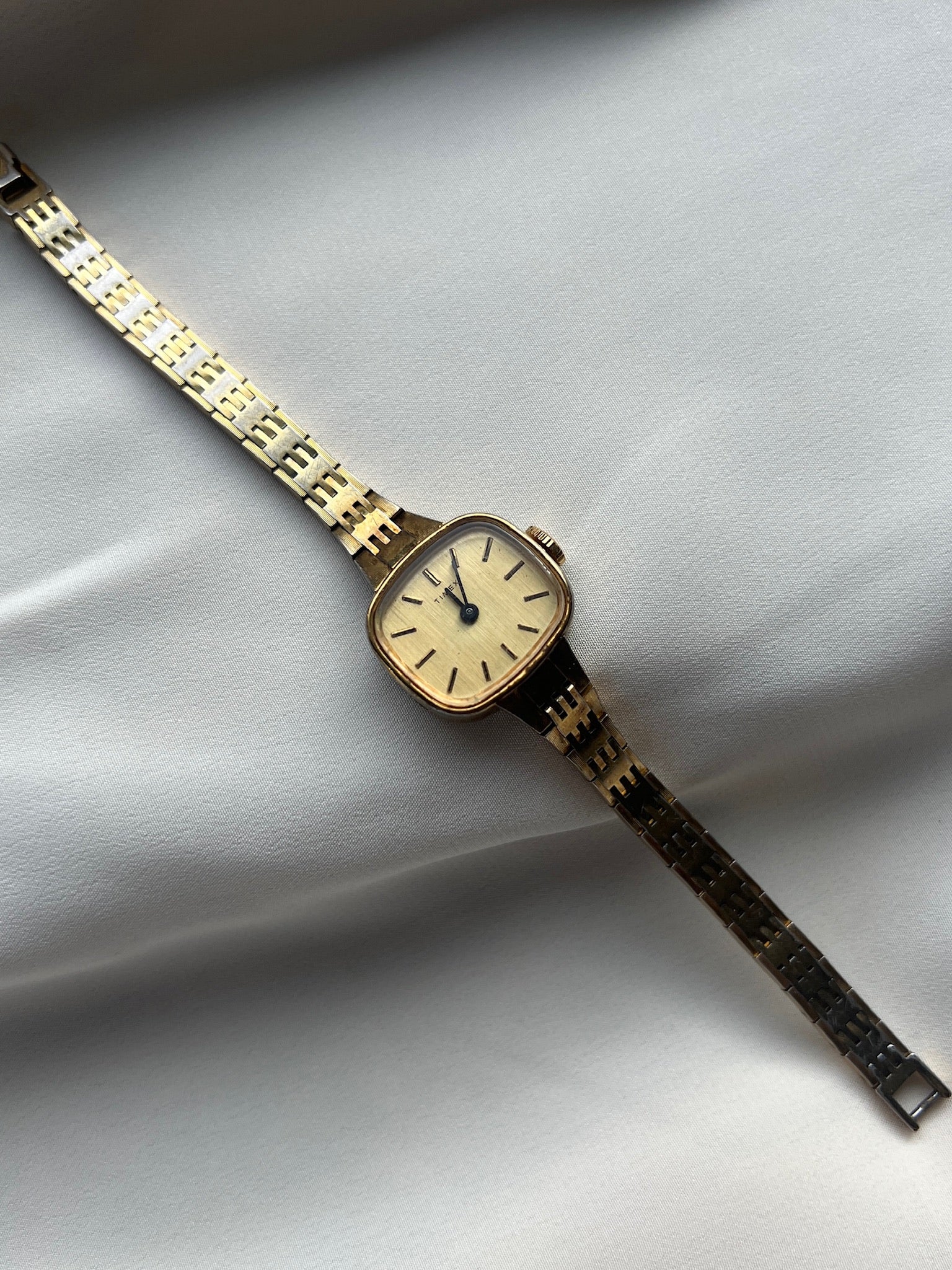Watch Rounded Rectangle Vintage Timex Rounded Rectangle Wind Up Watch - Gold Tone | Garmentory