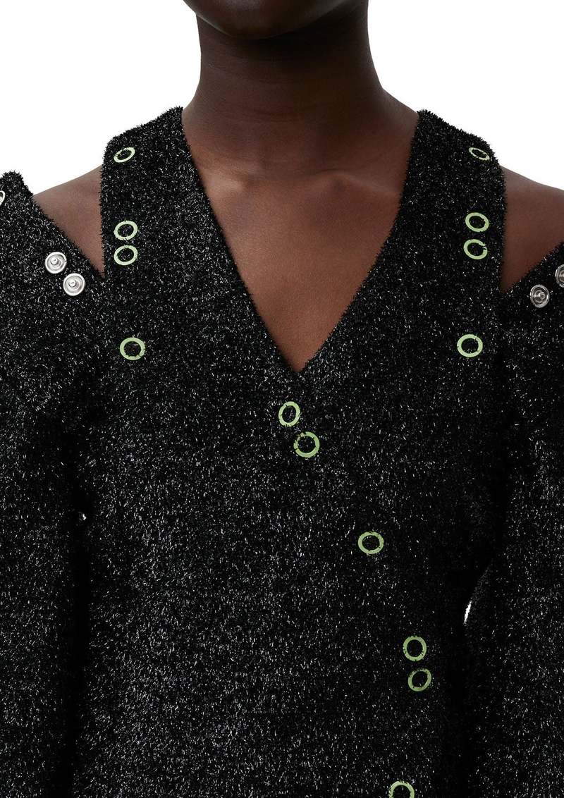 Ganni Sparkle Mini Dress - Black | Garmentory