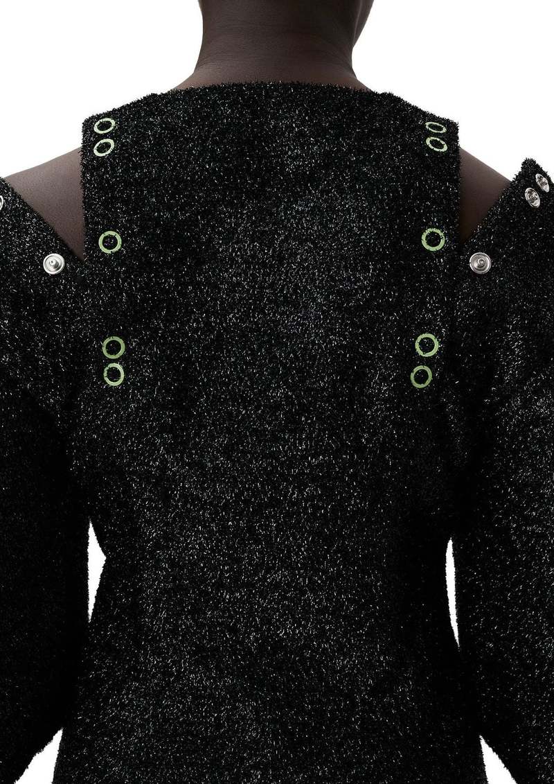 Ganni Sparkle Mini Dress - Black | Garmentory