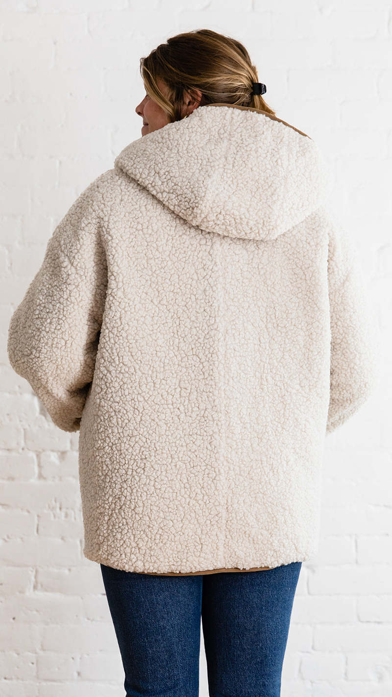 Miou Muse Double Time Reversible Jacket - Mocha