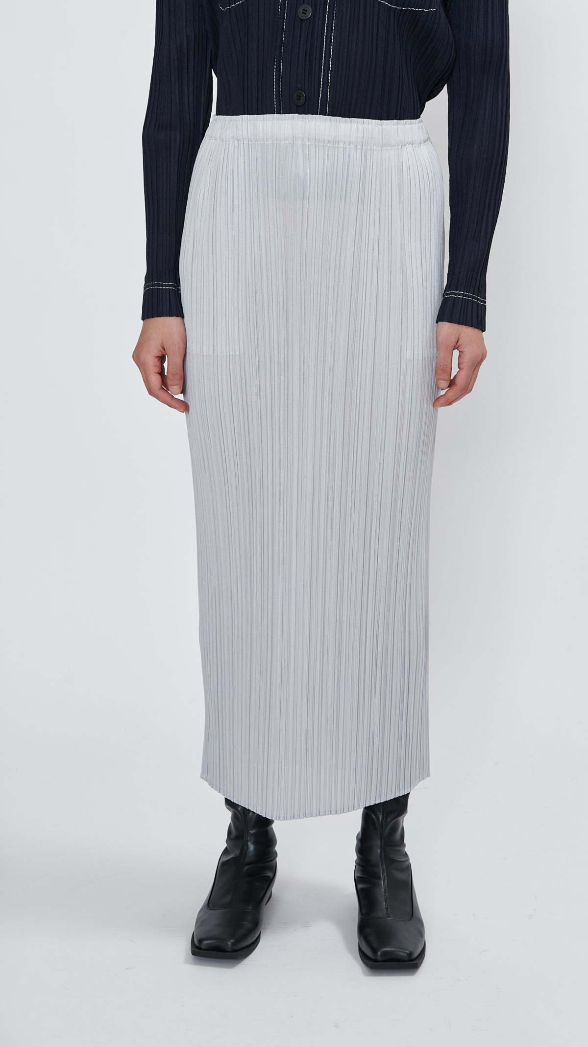 Pleats Please by Issey Miyake Basic Skirt - Light Grey | Garmentory
