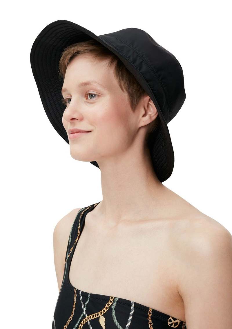 Ganni | Tech Bucket Hat | Black | Garmentory