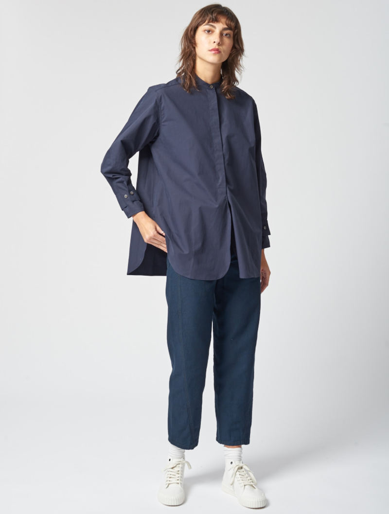 トップス STUDIO NICHOLSON AKAKO SHIRT XS Studio Nicholson Akako Shirt Grey Marl